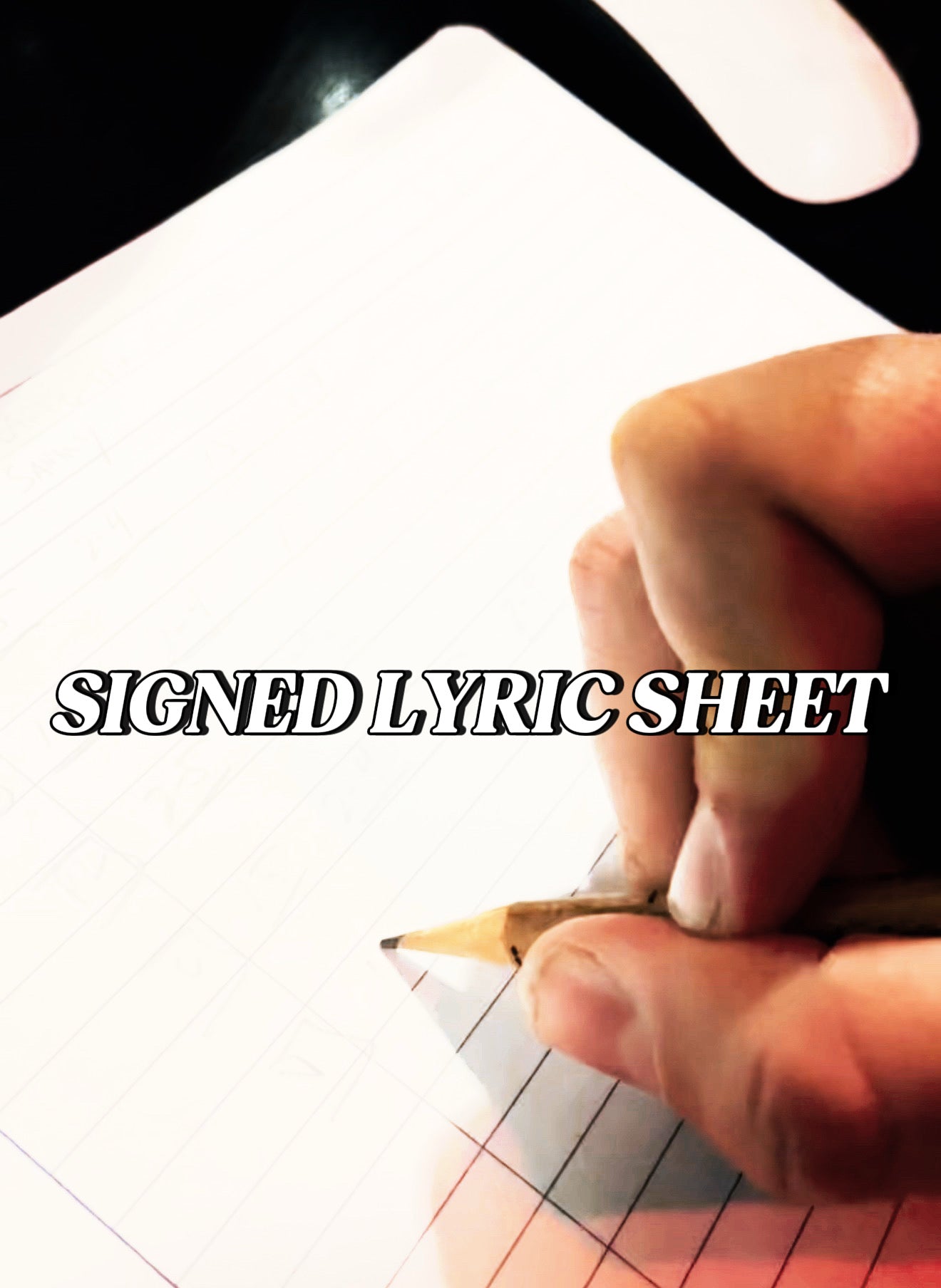 Handwritten Lyrics (Signed and customized)