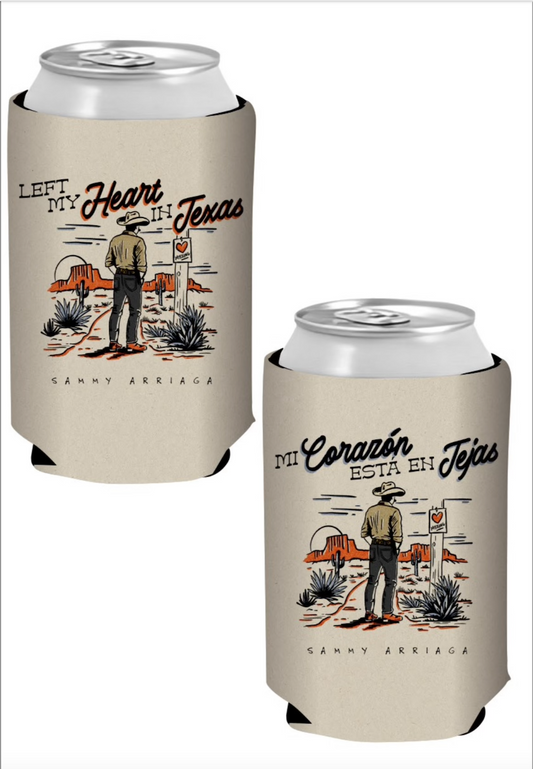 Left My Heart In Texas Koozie